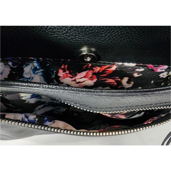 Nine West 'Just Zip It' Large Black Tote, Floral, Computer Business Shoulder Bag - Picture 6 of 11